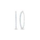 10K White Gold Modern Diamond Earrings with Elegant Styling - Splendid Jewellery