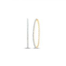Load image into Gallery viewer, 10K Yellow Gold Elegant Hoop Earrings with Diamond Gift Edition - Splendid Jewellery