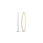 10K Yellow Gold Elegant Hoop Earrings with Diamond Gift Edition - Splendid Jewellery