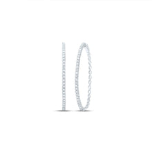 Load image into Gallery viewer, Diamond Hoop Earrings 1 Cttw - Splendid Jewellery