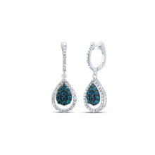 Load image into Gallery viewer, Pear Diamond Earrings in 14K White Gold - Splendid Jewellery