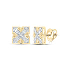 Gold Modern Diamond Earrings Gift Edition - Splendid Jewellery