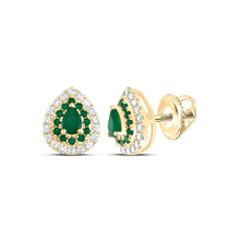 Load image into Gallery viewer, 14K Yellow Gold Modern Emerald Earrings Gift Edition - Splendid Jewellery