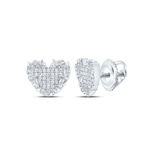 Load image into Gallery viewer, Sterling Silver Elegant Stud Earrings with Diamond - Splendid Jewellery