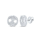 Diamond Earrings in Sterling Silver with Fine Detail - Splendid Jewellery