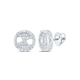 Diamond Earrings in Sterling Silver with Fine Detail - Splendid Jewellery