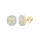 Gold Elegant Stud Earrings with Diamond - Splendid Jewellery