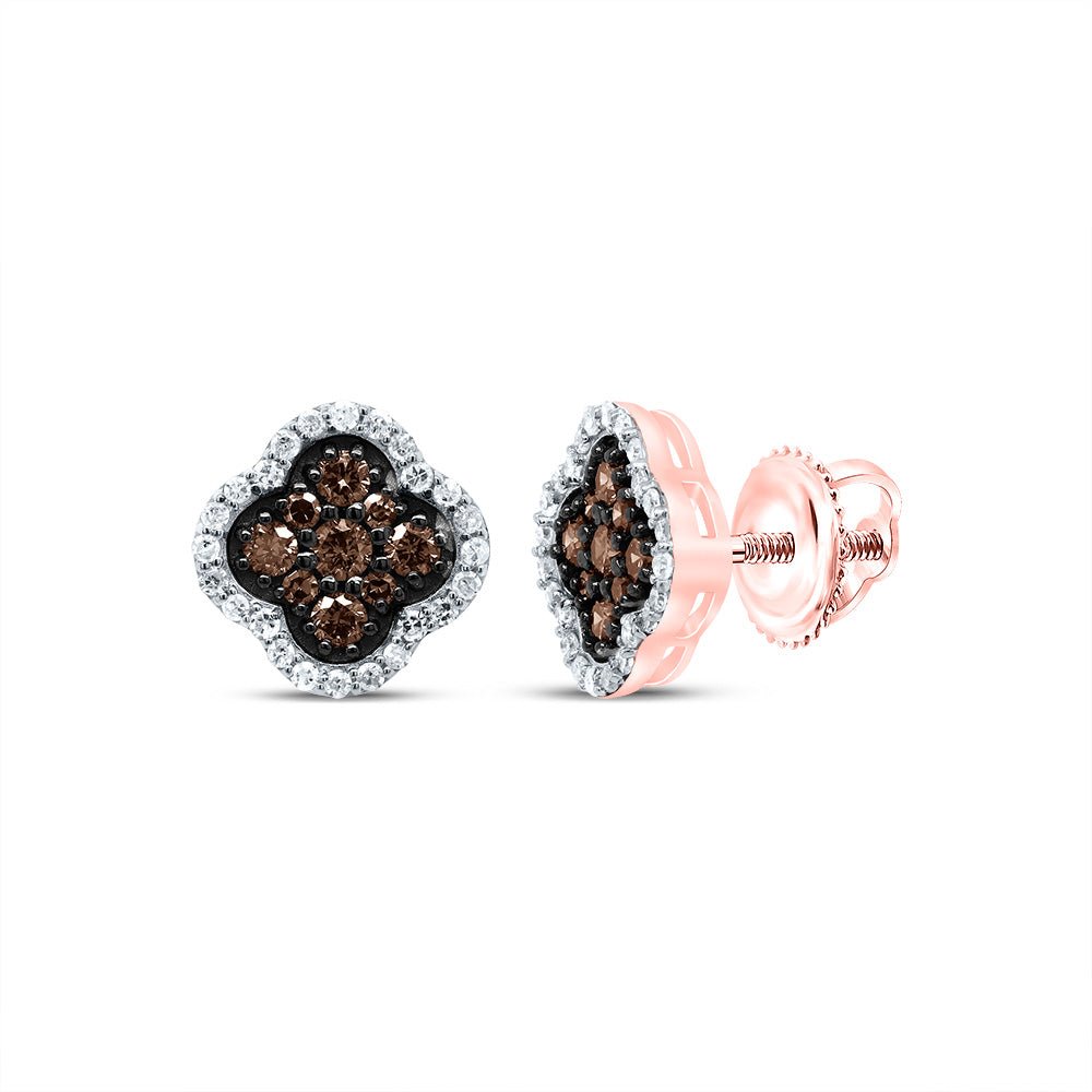 14K Rose Gold Diamond Stud Earrings - Splendid Jewellery