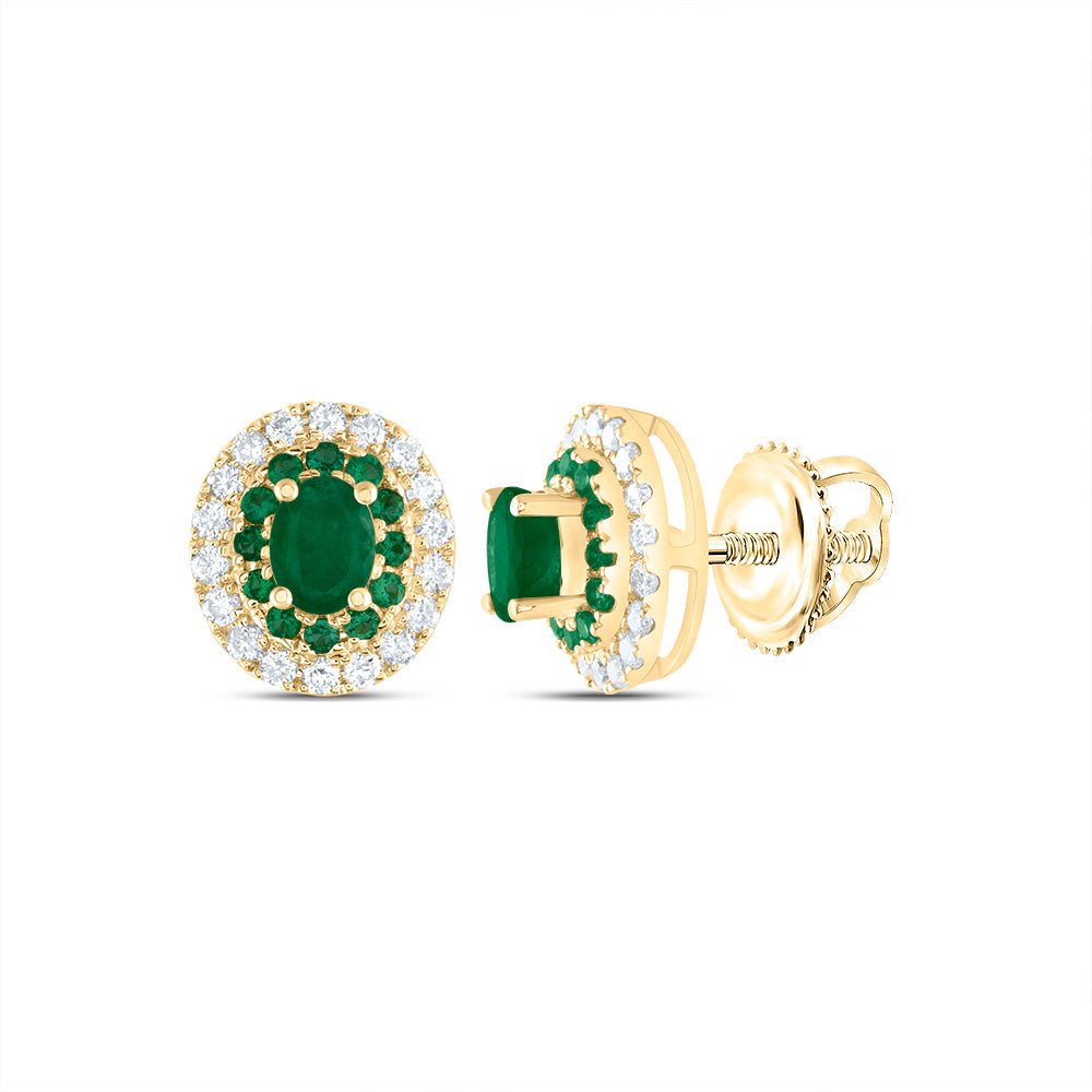 Emerald Stud Earrings with Natural Sparkle Gift Edition - Splendid Jewellery