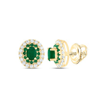 Load image into Gallery viewer, Emerald Stud Earrings with Natural Sparkle Gift Edition - Splendid Jewellery