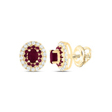 Load image into Gallery viewer, 14K Yellow Gold Ruby Earrings for Everyday Wear with Fine Detail - Splendid Jewellery