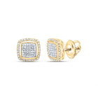 10K Yellow Gold Elegant Earrings with Diamond with Fine Detail - Splendid Jewellery
