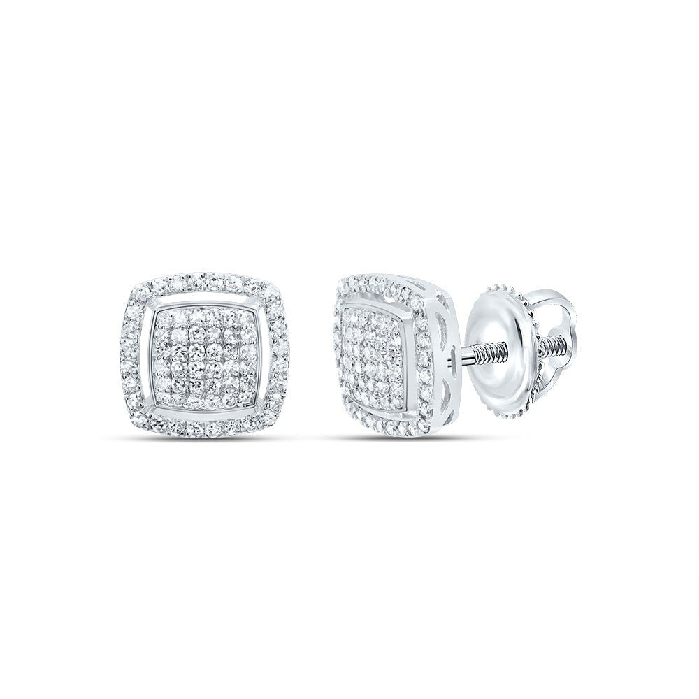 10K White Gold Elegant Earrings with Diamond Gift Edition - Splendid Jewellery