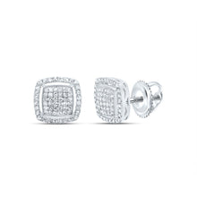 Load image into Gallery viewer, 10K White Gold Elegant Earrings with Diamond Gift Edition - Splendid Jewellery