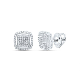 10K White Gold Elegant Earrings with Diamond Gift Edition - Splendid Jewellery