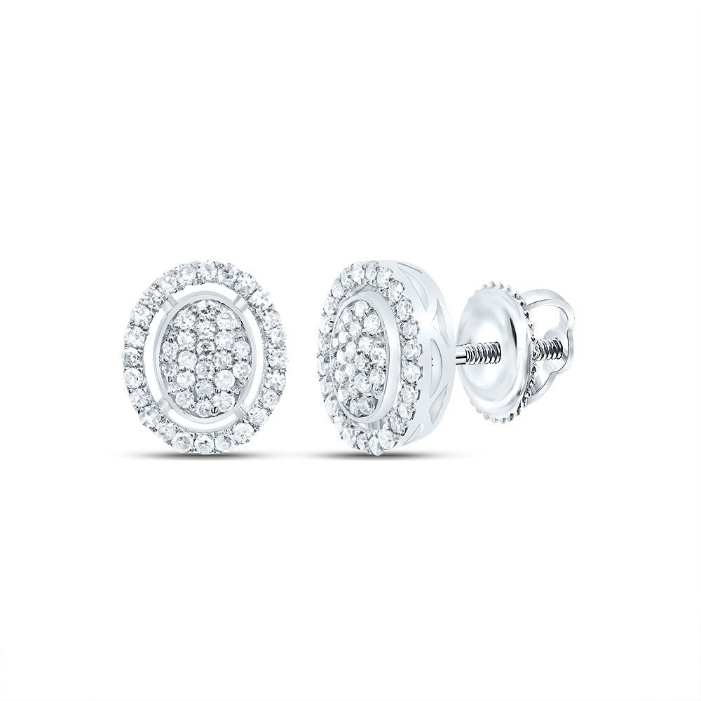 Oval Diamond Earrings 1/3 Cttw - Splendid Jewellery