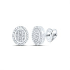 Oval Diamond Earrings 1/3 Cttw - Splendid Jewellery
