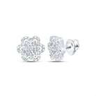 10K White Gold Diamond Earrings for Everyday Wear with Fine Detail - Splendid Jewellery