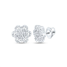 Load image into Gallery viewer, 10K White Gold Diamond Earrings for Everyday Wear with Fine Detail - Splendid Jewellery