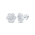 10K White Gold Diamond Earrings for Everyday Wear with Fine Detail - Splendid Jewellery