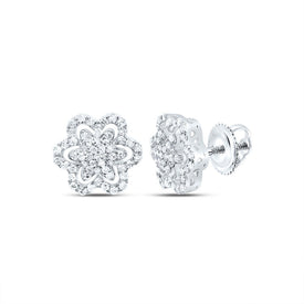 10K White Gold Diamond Earrings for Everyday Wear with Fine Detail - Splendid Jewellery
