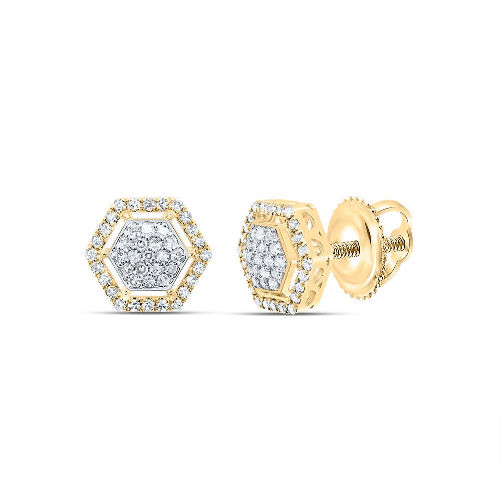 10K Yellow Gold Luxury Diamond Stud Earrings for Everyday Wear - Splendid Jewellery