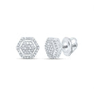 10K White Gold Diamond Stud Earrings 1/3 Cttw Gift Edition - Splendid Jewellery