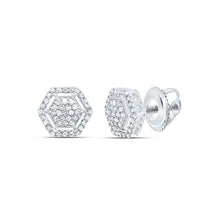 Load image into Gallery viewer, 10K White Gold Diamond Stud Earrings 1/3 Cttw Gift Edition - Splendid Jewellery