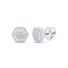 10K White Gold Diamond Stud Earrings 1/3 Cttw Gift Edition - Splendid Jewellery