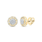 10K Yellow Gold Elegant Stud Earrings with Diamond Gift Edition - Splendid Jewellery