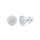 10K White Gold Luxury Diamond Stud Earrings with Fine Detail - Splendid Jewellery