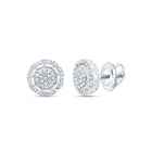 10K White Gold Luxury Diamond Stud Earrings with Fine Detail - Splendid Jewellery