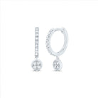 10K White Gold Diamond Earrings with Elegant Styling - Splendid Jewellery