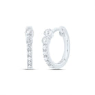 10K White Gold Modern Diamond Earrings with Elegant Styling - Splendid Jewellery