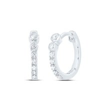 Load image into Gallery viewer, 10K White Gold Modern Diamond Earrings with Elegant Styling - Splendid Jewellery