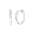 10K White Gold Modern Diamond Earrings with Elegant Styling - Splendid Jewellery