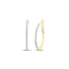 Diamond Hoop Earrings in 10K Yellow Gold - Splendid Jewellery
