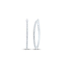 10K White Gold Modern Diamond Earrings Gift Edition - Splendid Jewellery