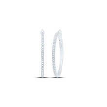 Load image into Gallery viewer, 10K White Gold Modern Diamond Earrings Gift Edition - Splendid Jewellery