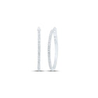 10K White Gold Modern Diamond Earrings Gift Edition - Splendid Jewellery
