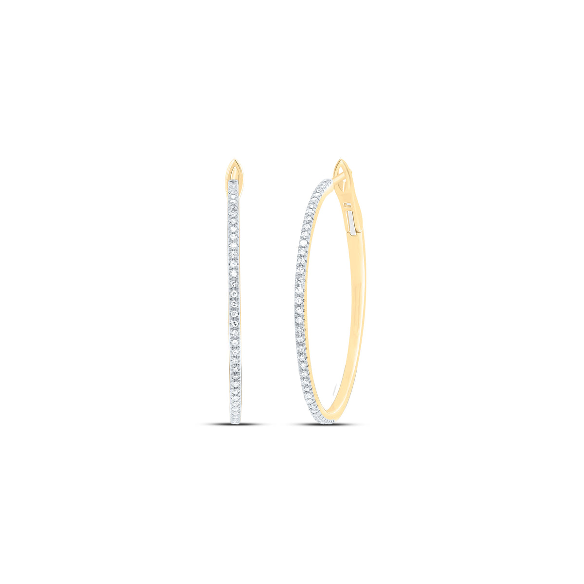 Diamond Hoop Earrings with Natural Sparkle with Fine Detail - Splendid Jewellery