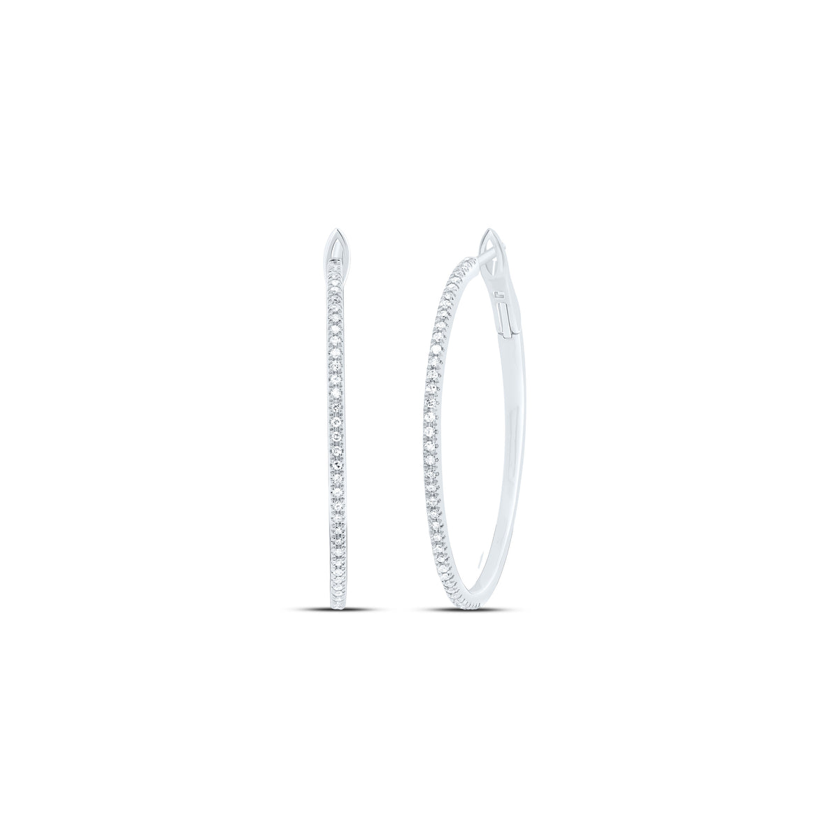10K White Gold Gift - Ready Diamond Earrings Gift Edition - Splendid Jewellery