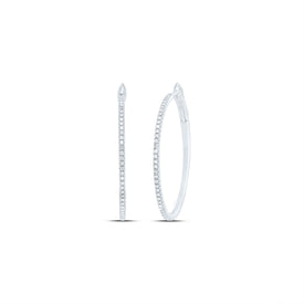 10K White Gold Gift - Ready Diamond Earrings Gift Edition - Splendid Jewellery