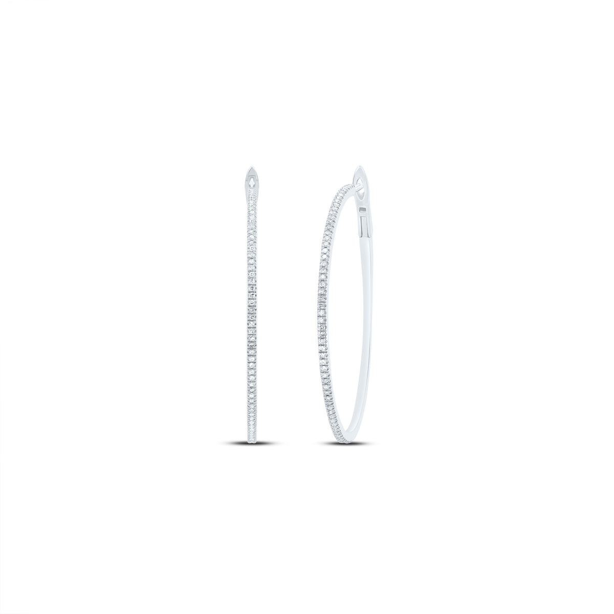 10K White Gold Diamond Earrings for Everyday Wear for Everyday Wear - Splendid Jewellery