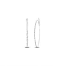 Load image into Gallery viewer, 10K White Gold Diamond Earrings for Everyday Wear for Everyday Wear - Splendid Jewellery