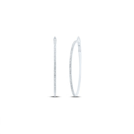 10K White Gold Diamond Earrings for Everyday Wear for Everyday Wear - Splendid Jewellery