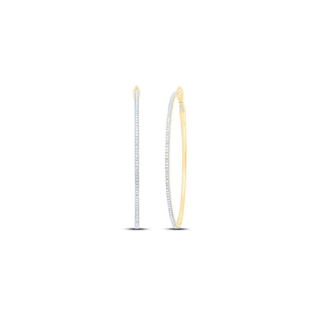 10K Yellow Gold Gift - Ready Diamond Earrings for Everyday Wear - Splendid Jewellery