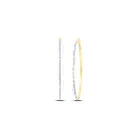 10K Yellow Gold Gift - Ready Diamond Earrings for Everyday Wear - Splendid Jewellery