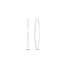10K White Gold Elegant Hoop Earrings with Diamond Gift Edition - Splendid Jewellery