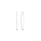 10K White Gold Elegant Hoop Earrings with Diamond Gift Edition - Splendid Jewellery